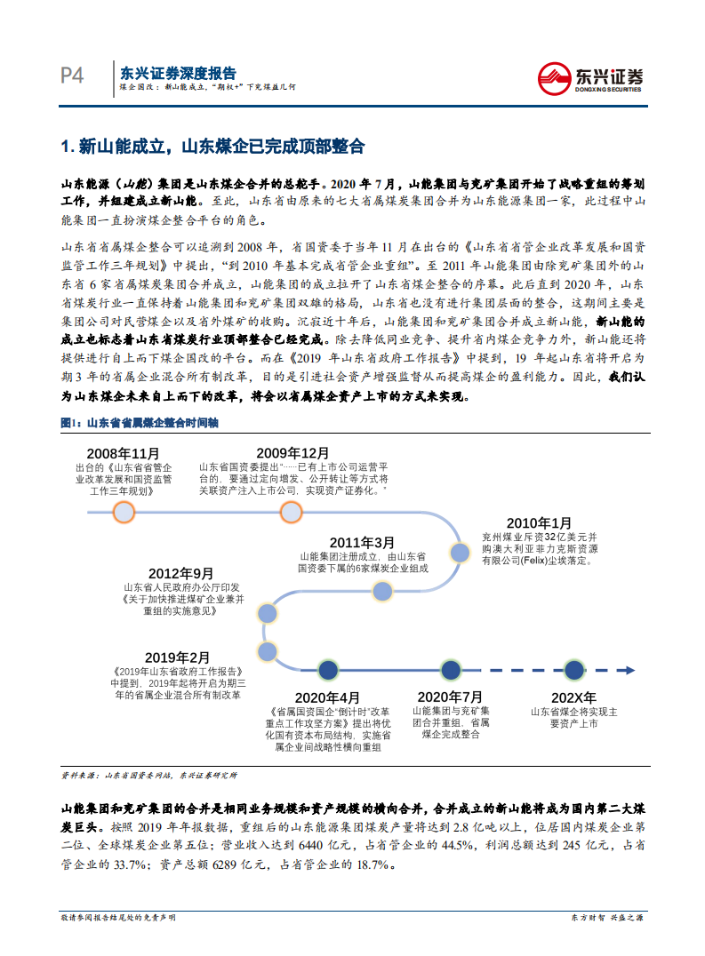 煤炭行业煤企国改系列报告一：煤企国改，新山能成立，&ldquo;期权+&rdquo;模式下兖煤益几何-20200809.pdf 第4页