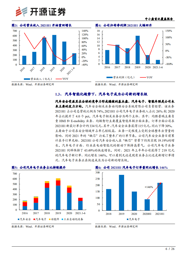 均胜电子-中小盘首次覆盖报告：安全业务为基，构筑全能型智能汽车零部件供应商-211002.pdf 第6页