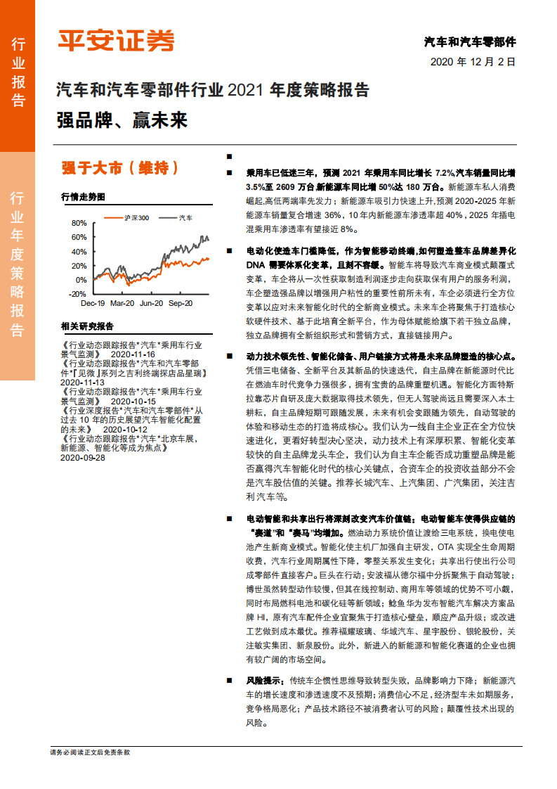 汽车和汽车零部件行业2021年度策略报告：强品牌、赢未来-20201202.pdf 第1页