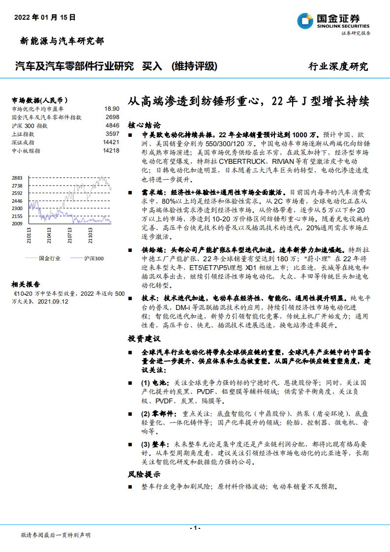 汽车及汽车零部件行业深度研究：从高端渗透到纺锤形重心，22年J型增长持续-220115.pdf 第1页