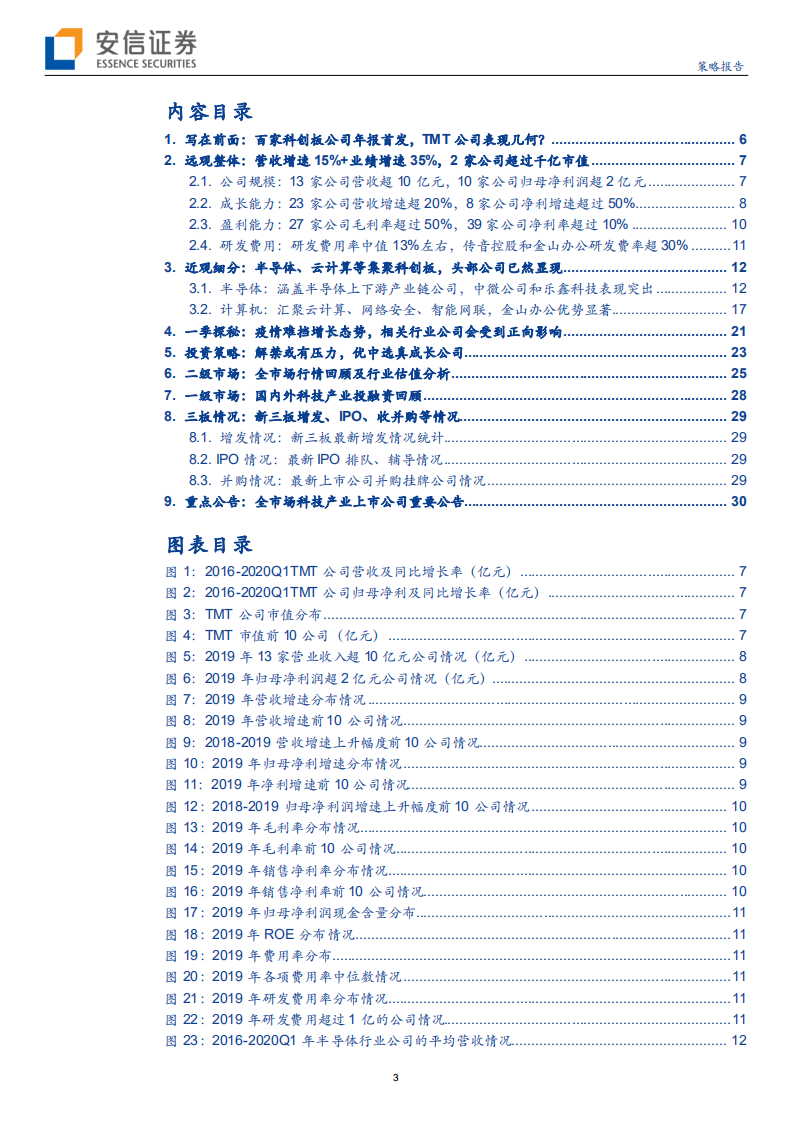 科技行业全市场科技产业策略报告第六十五期：庖丁解牛，科创板年报解析专题一，TMT板块47家公司-200510.pdf 第3页