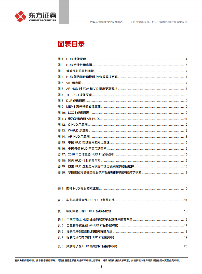 汽车与零部件行业智能汽车系列报告之三：HUD渗透率提升，相关公司盈利和估值有望双升-210626.pdf 第3页