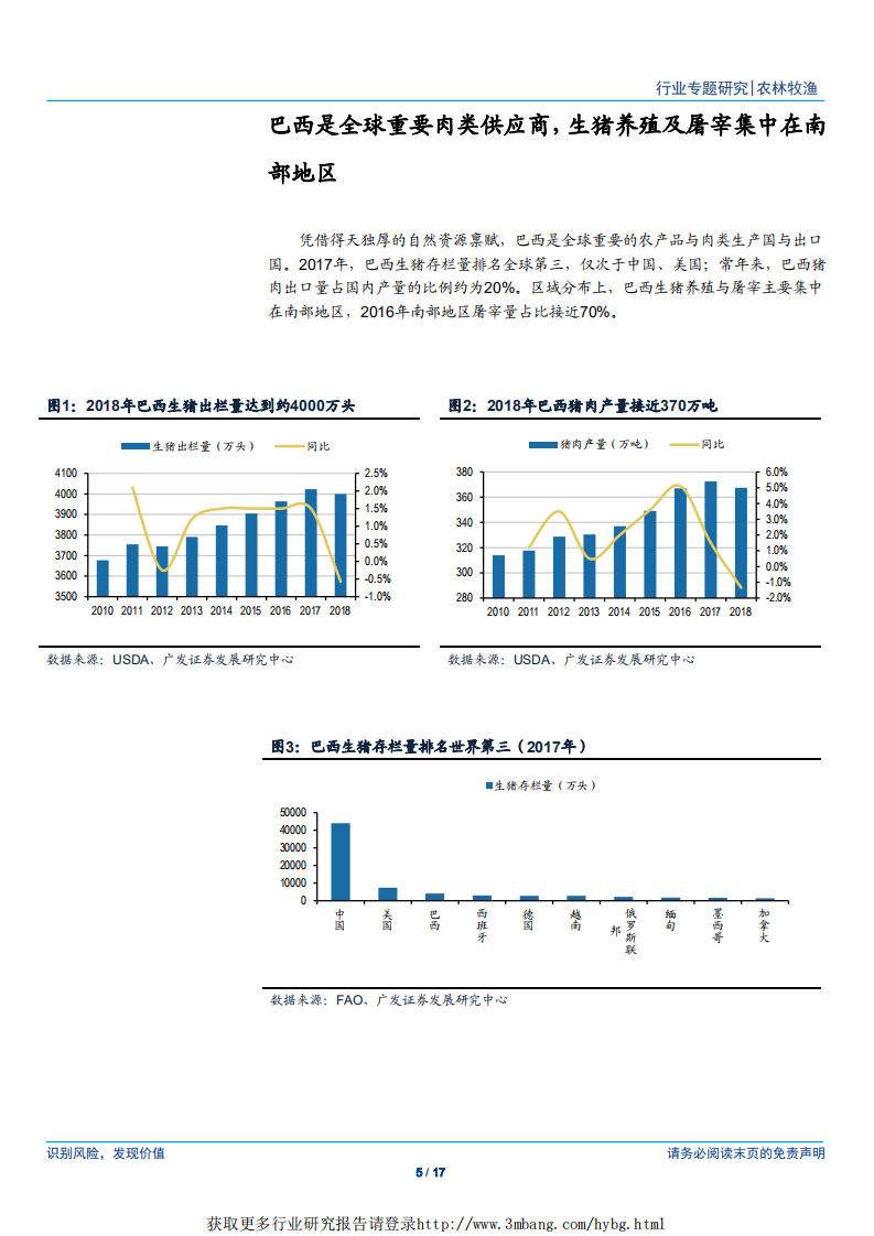 -农林牧渔行业非洲猪瘟之巴西经验：养殖密度是重要影响因素，屠宰企业推动行业整合-190425.pdf 第5页