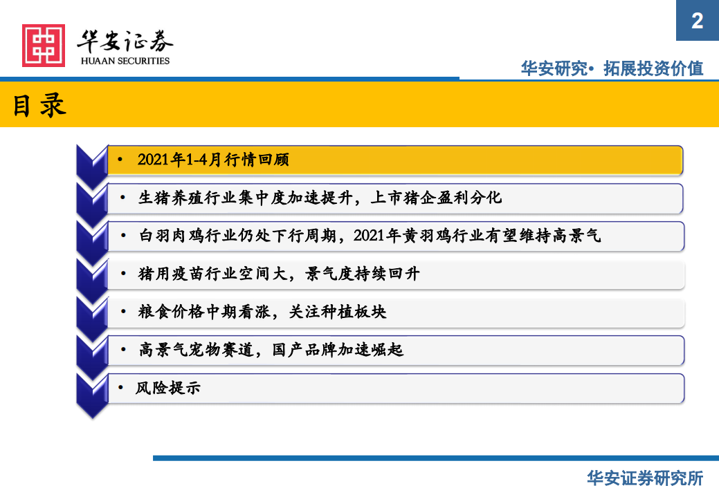 2021年农业中期投资策略：景气分化明显，优选子行业龙头-210511.pdf 第2页