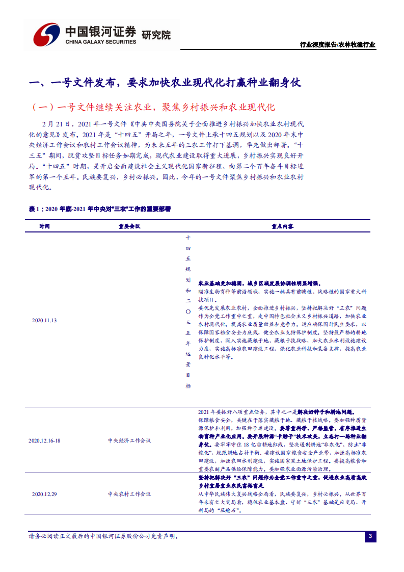 农林牧渔行业2021年中央一号文件解读：打赢种业翻身仗，收获转基因成长红利-210223.pdf 第3页