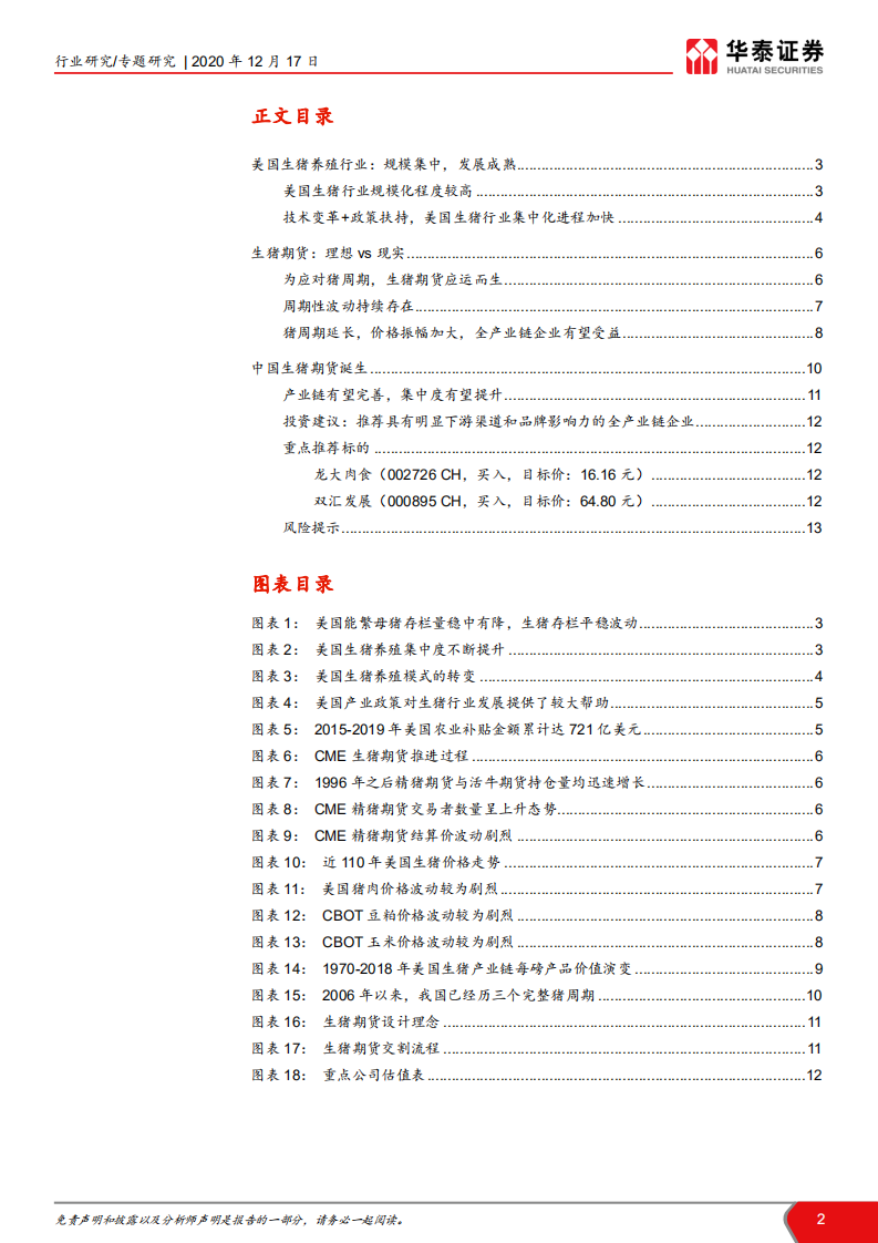 农林牧渔行业从美国生猪期货看中国：生猪期货之美国视角，理想vs现实-20201217.pdf 第2页