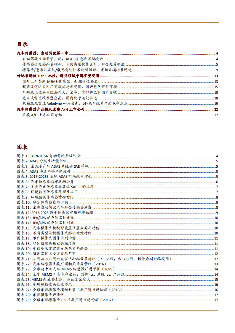 科技行业：汽车电子，自动驾驶推动汽车传感器市场快速发展-180820.pdf 第2页