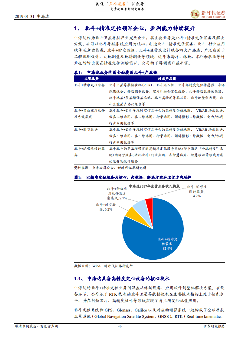 中海达-中小盘首次覆盖报告：北斗卫星导航定位行业龙头，受益国土测绘和自动驾驶新需求-190131.pdf 第4页