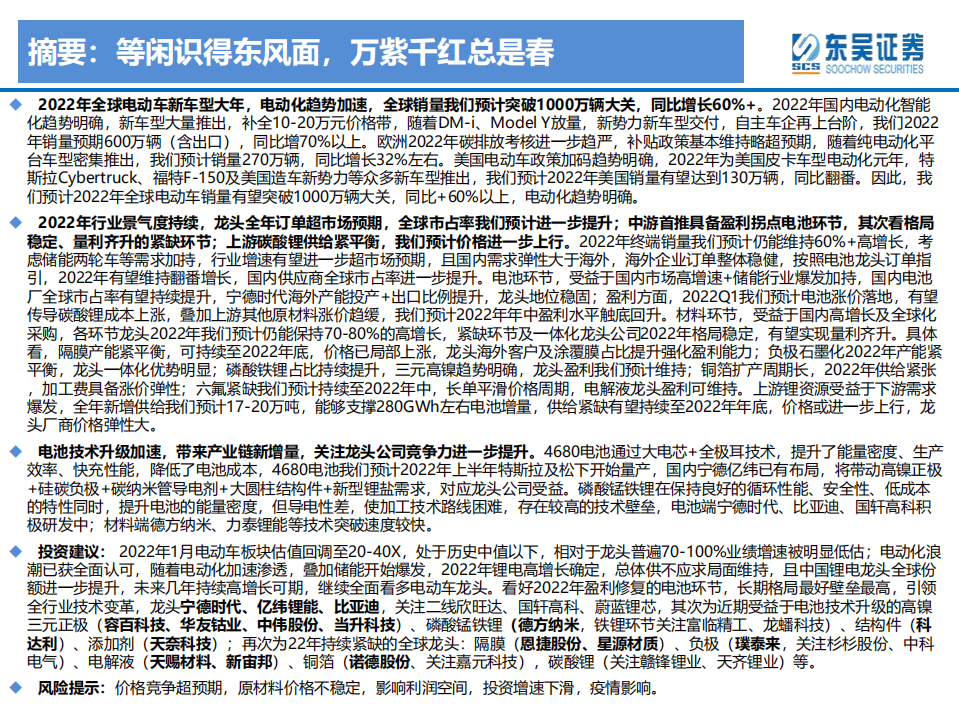2022年电动车行业年度投资策略报告：等闲识得东风面，万紫千红总是春-220128.pdf 第2页
