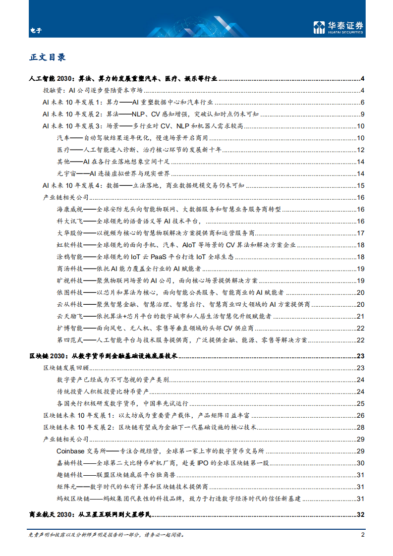 电子行业： AI、区块链、商业航天的未来十年-210621.pdf 第2页