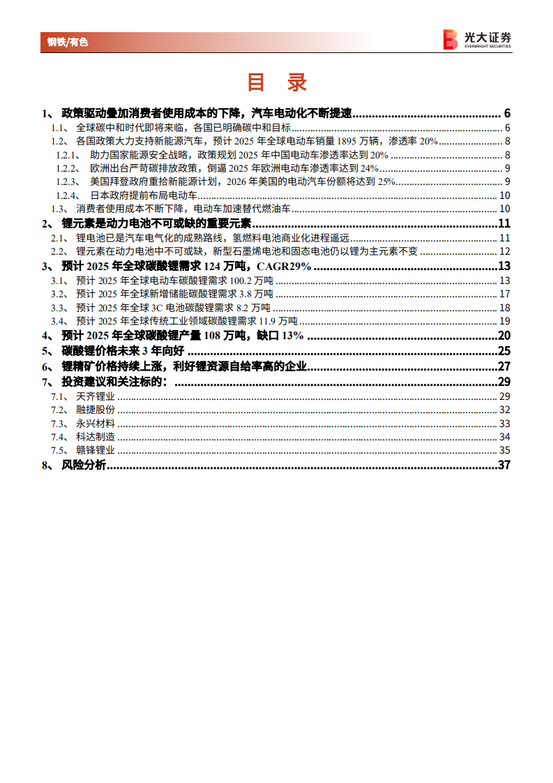 钢铁有色行业未来5年全球碳酸锂供需情况及价格推演：电动汽车照亮“锂”想-210423.pdf 第3页