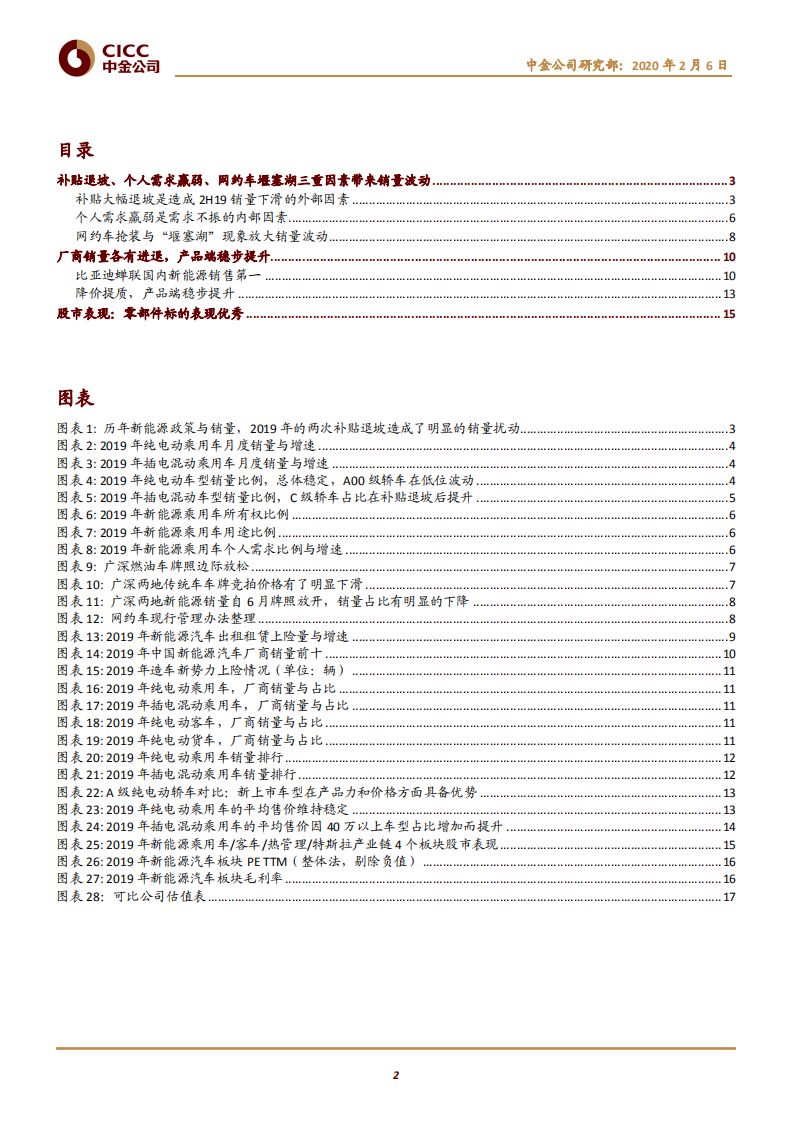 汽车及零部件行业2019新能源车市回顾：三因素带来销量波动，零部件标的表现优秀-200206.pdf 第2页