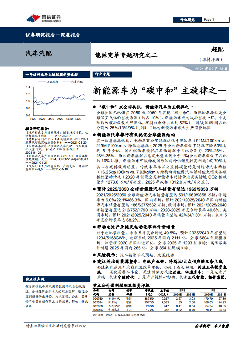 汽车汽配行业能源变革专题研究之二：新能源车为&ldquo;碳中和&rdquo;主旋律之一-210223.pdf 第1页