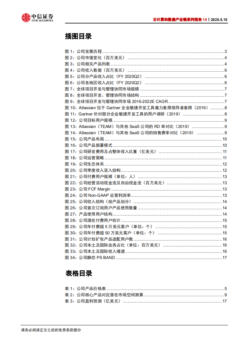 互联网行业云计算和数据产业链系列报告15：Atlassian（TEAM），全球领先的项目管理SaaS厂商-200515.pdf 第4页