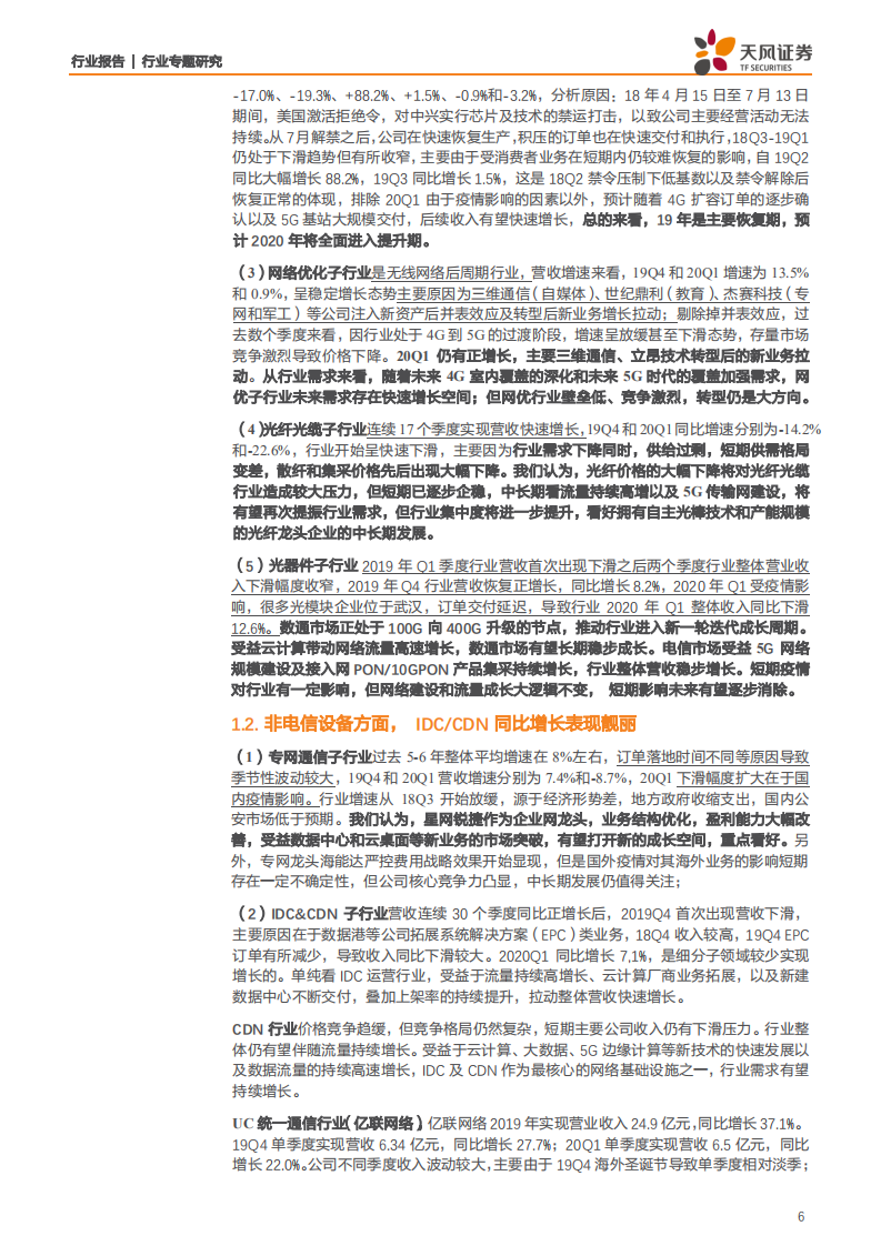 通信行业：短期疫情影响明显，不改5G、云计算、物联网大趋势-200505.pdf 第6页
