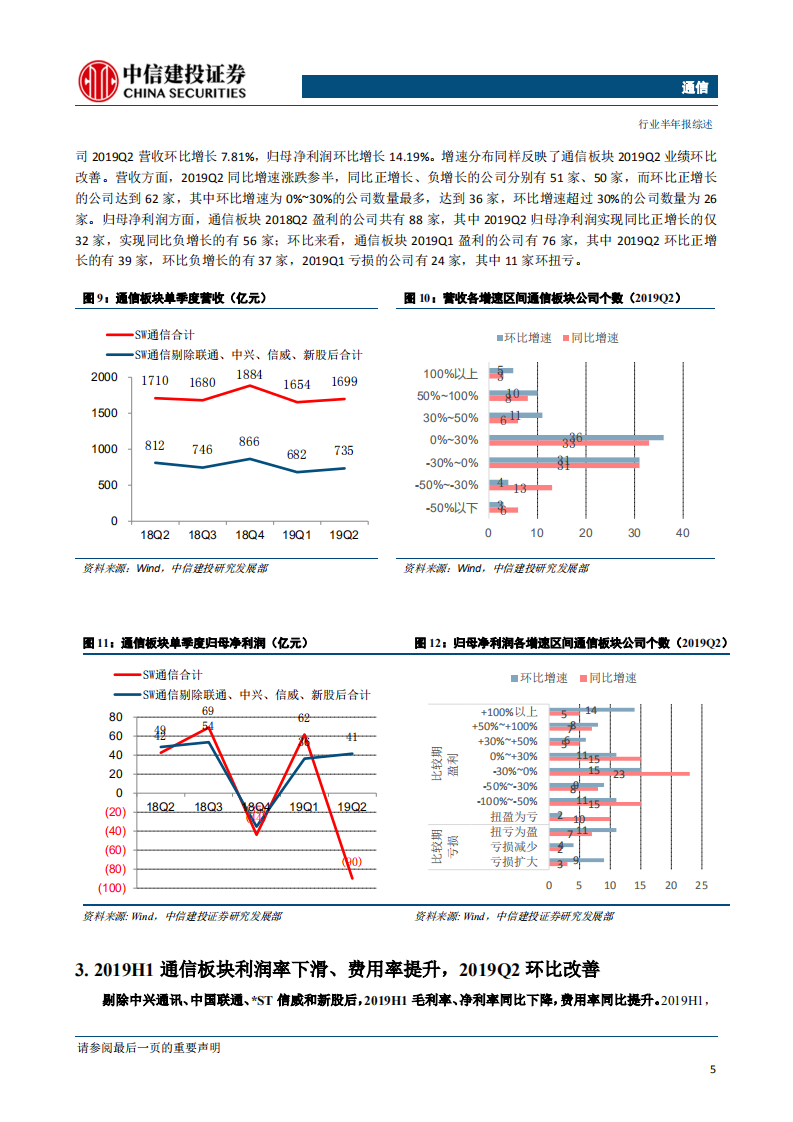 通信行业：同比承压，环比改善，5G与云计算业绩释放可期-190902.pdf 第6页