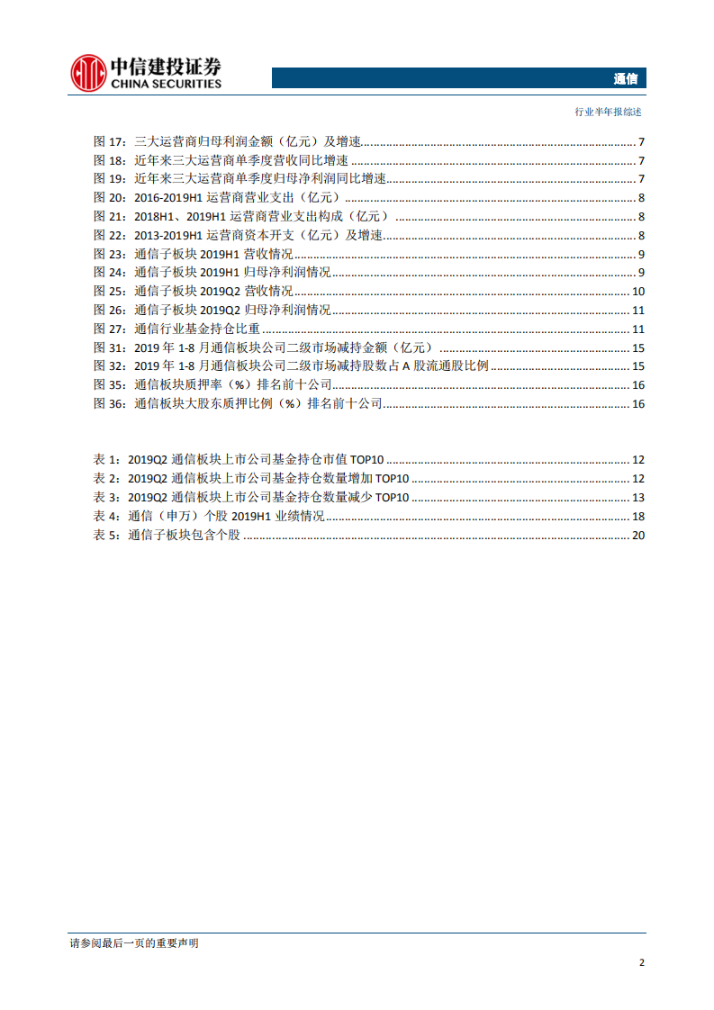 通信行业：同比承压，环比改善，5G与云计算业绩释放可期-190902.pdf 第3页