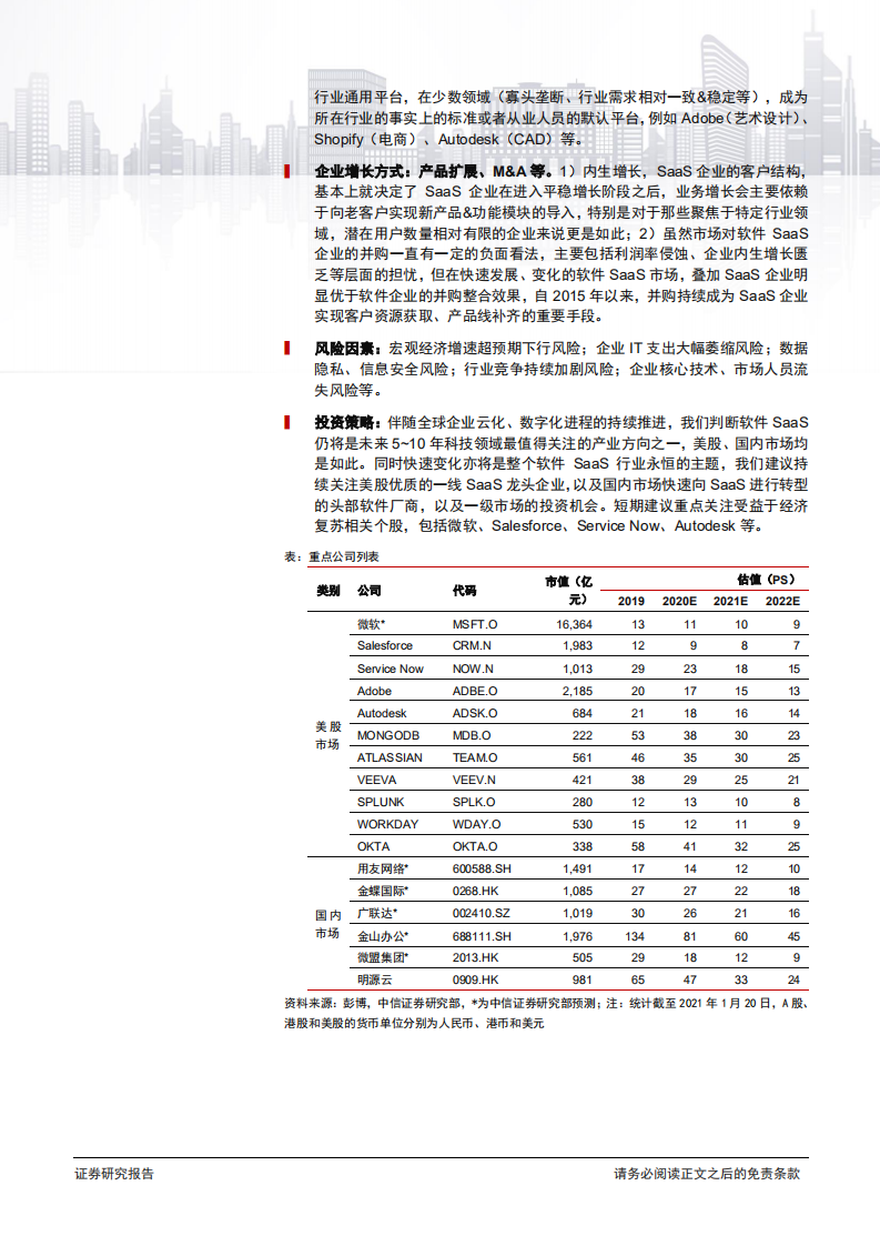 云计算行业全球SaaS云计算系列报告40：从美股看全球软件SaaS产业最新趋势-210122.pdf 第2页