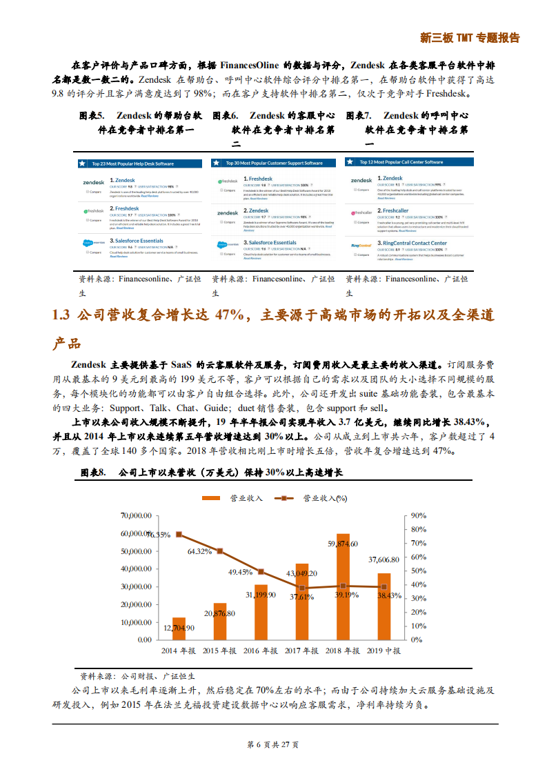 云计算行业专题：软件即服务海外龙头分析，从客服龙头Zendesk看软件即服务客服公司的发展路径-190922.pdf 第6页