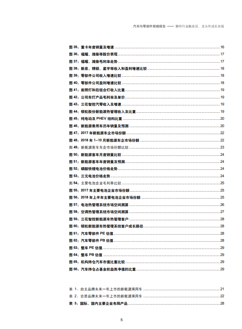 2019年汽车行业投资策略：静待行业触底后，龙头和成长共振-181127.pdf 第5页