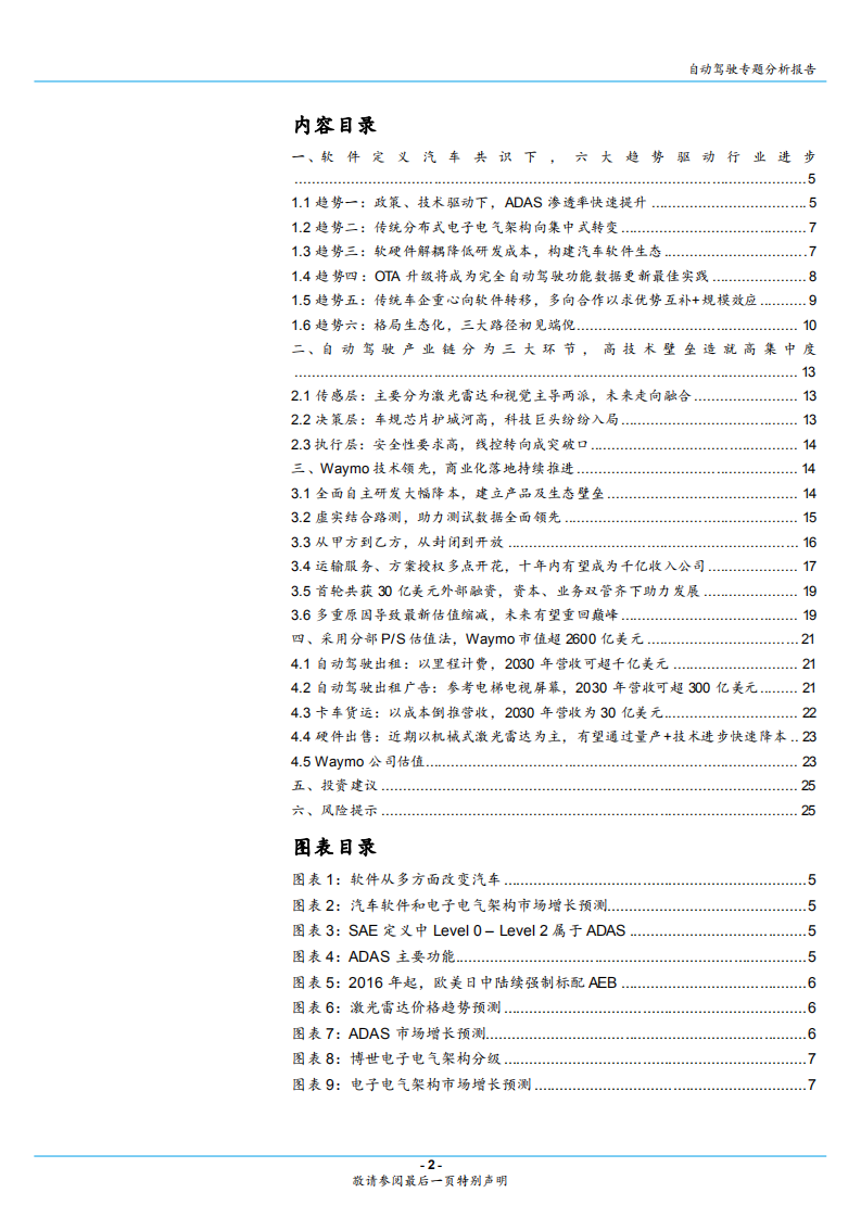 2020年汽车行业分析研究报告-自动驾驶先行者Waymo潜力空间分析.pdf 第1页