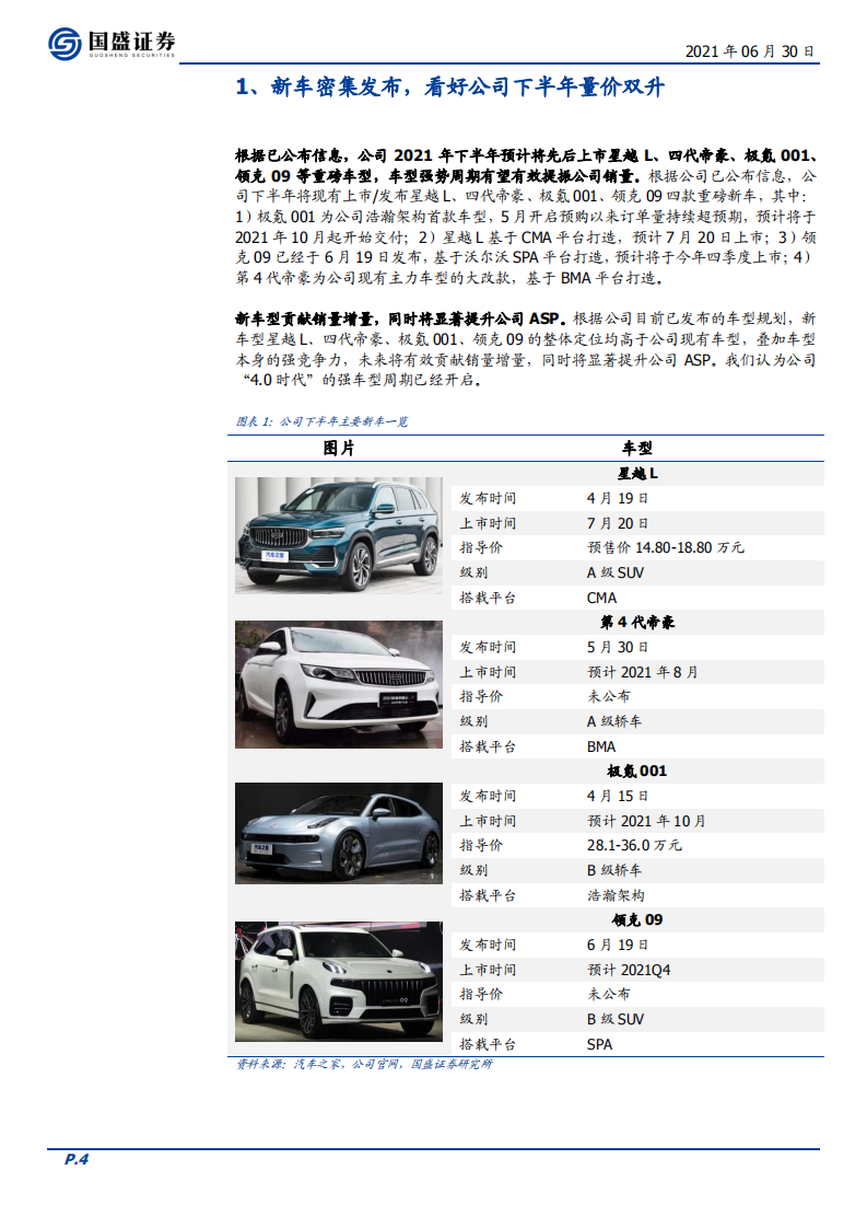 吉利汽车 -新车强势、拐点向上-210630.pdf 第4页