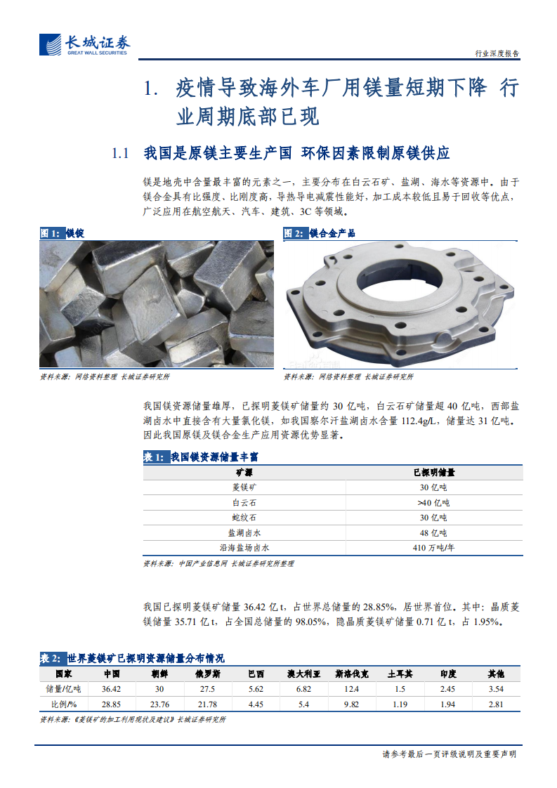 镁行业深度报告：镁行业底部反转已现，汽车轻量化拉开长期增长空间-20201202.pdf 第6页