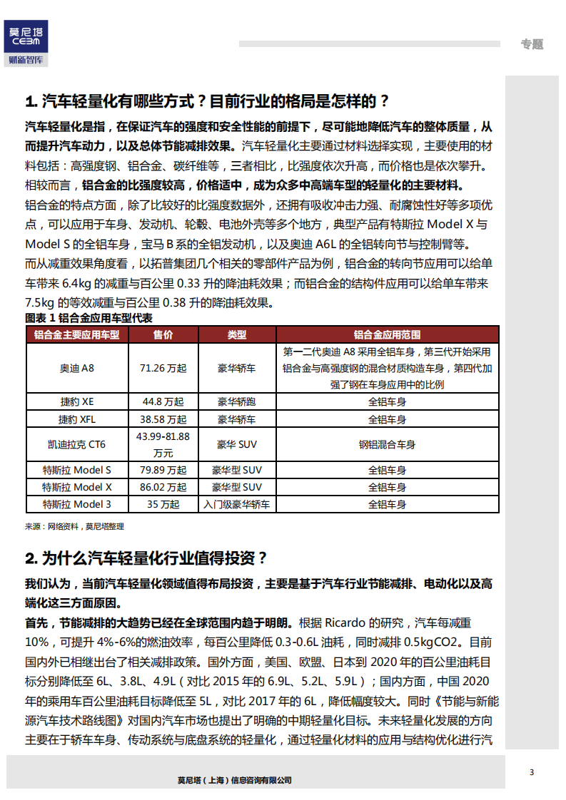 莫尼塔-先进制造~全球汽车电动化行业梳理系列（5）：轻量化专题-180726.pdf 第4页