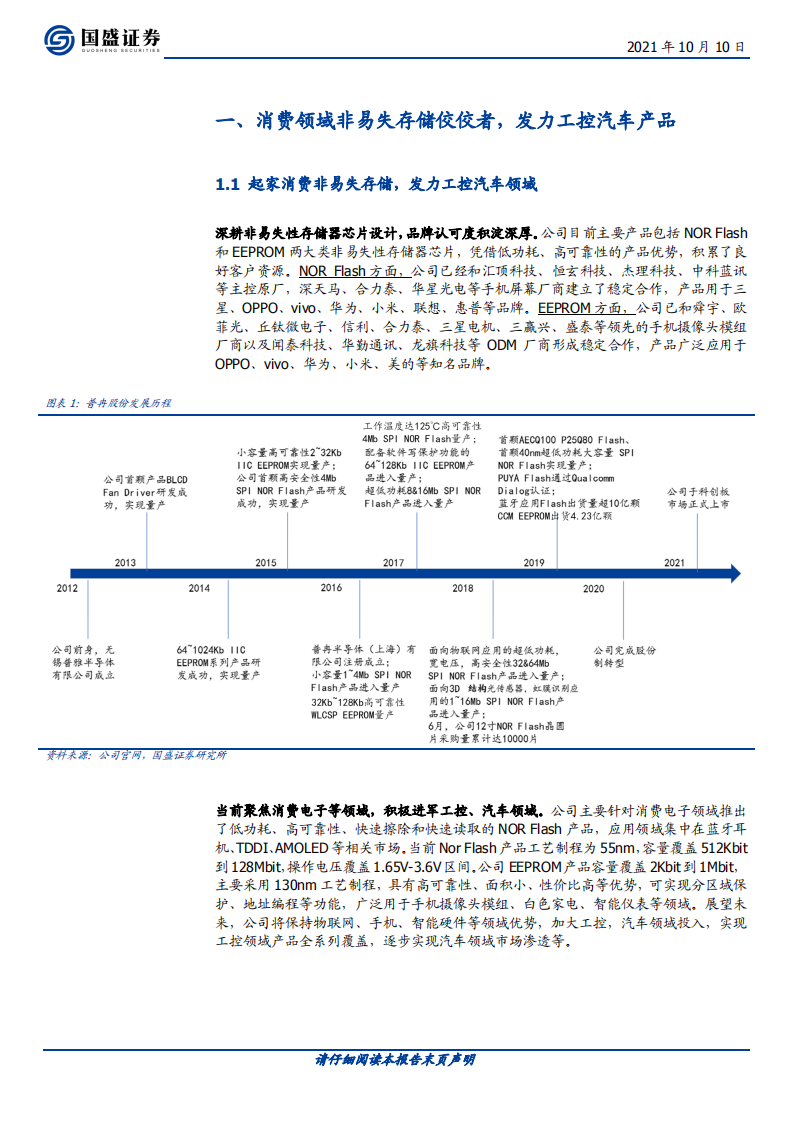 普冉股份-消费领域非易失存储佼佼者，发力工控汽车产品-211010.pdf 第5页