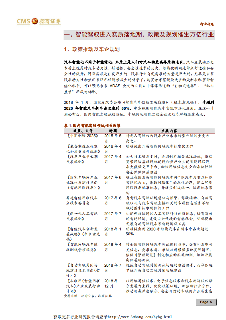 汽车行业：“智能驾驭，电动未来”系列之智能化，智能驾驭进展加速，拥抱万亿级市场-190509.pdf 第5页