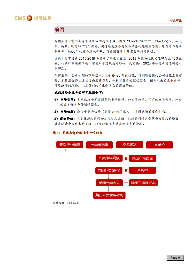 餐饮旅游行业解析美团点评之外卖篇：冲刺下半场，空间、格局与价值-200213.pdf 第5页