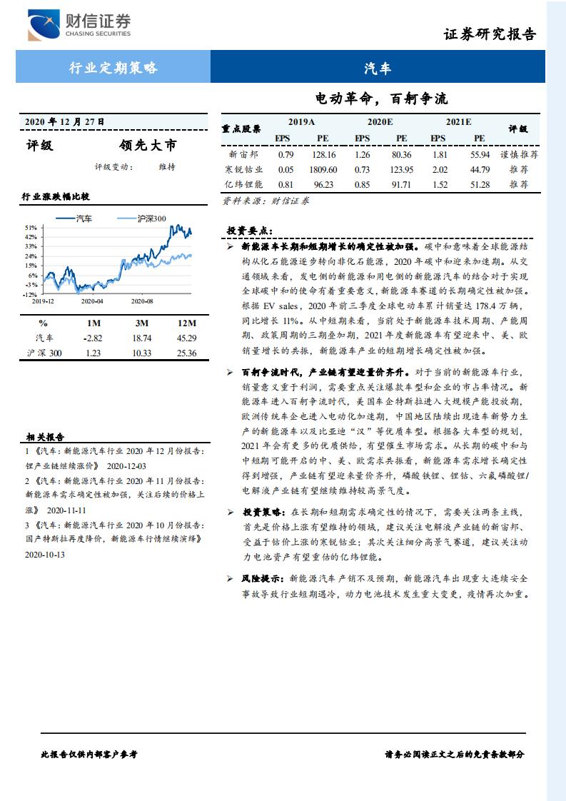 汽车行业：电动革命，百舸争流-20201227.pdf 第1页