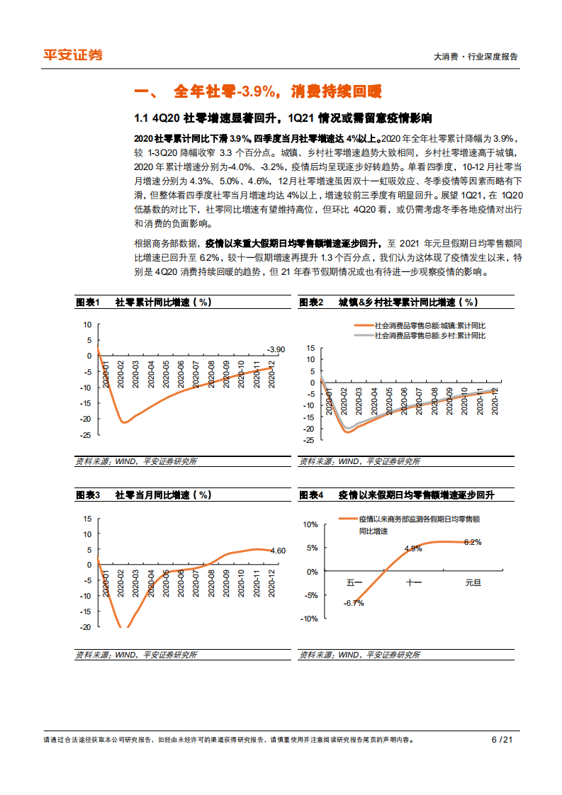 大消费行业深度报告：2020年大消费数据观察，2020社零负3.9，关注今冬疫情对1Q21消费影响-210121.pdf 第6页