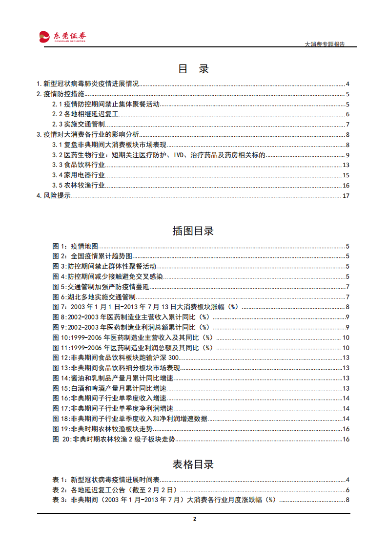 大消费行业专题报告：新型冠状病毒肺炎疫情对大消费行业的影响分析-200203.pdf 第2页