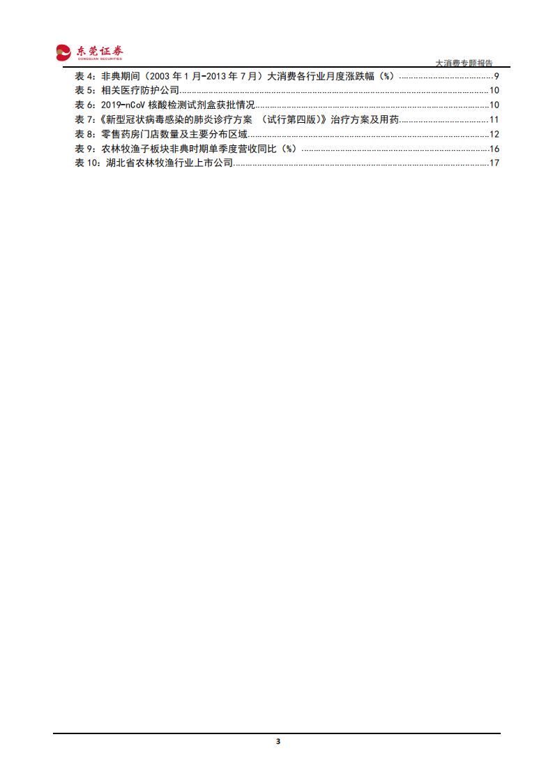 大消费行业专题报告：新型冠状病毒肺炎疫情对大消费行业的影响分析-200203.pdf 第3页