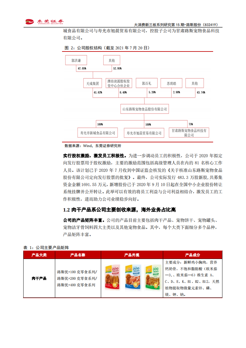 路斯股份-大消费新三板系列研究第15期：专注宠物食品，聚焦主业发展-210721.pdf 第6页