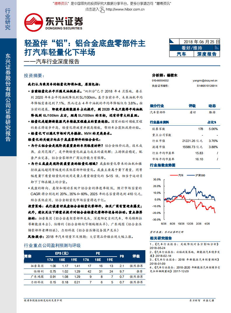 汽车行业：轻盈伴“铝”，铝合金底盘零部件主打汽车轻量化下半场-180625.pdf 第1页