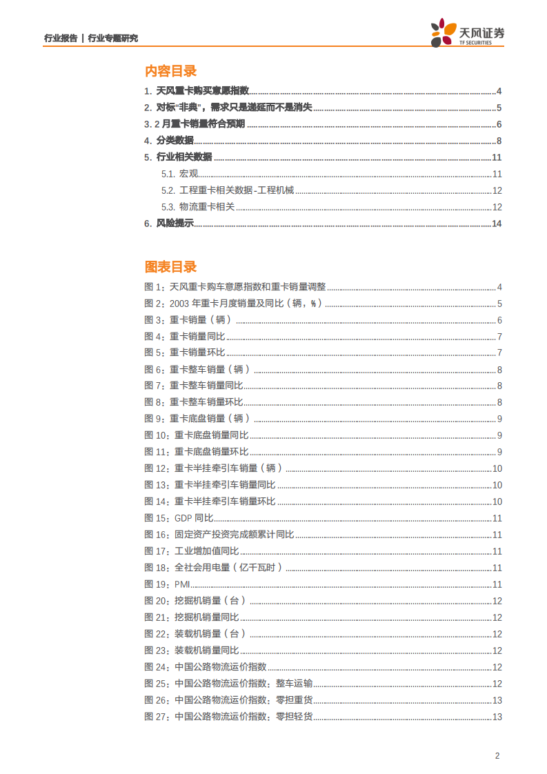 汽车行业：天风重卡购车意愿指数较高，看好复工后的销量反弹-200303.pdf 第2页