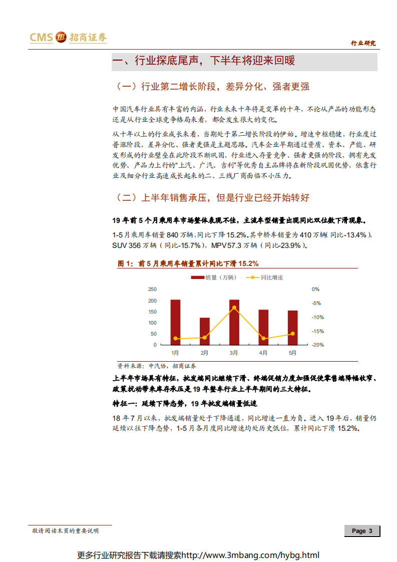 汽车行业：行业贝塔属性浮现，把握汽车行业左侧布局机会，凡是政策皆为过往，所谓未来都是希望-190630.pdf 第3页