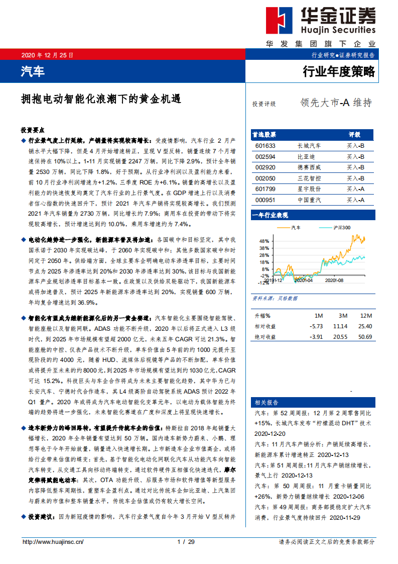 汽车行业：拥抱电动智能化浪潮下的黄金机遇-20201225.pdf 第1页