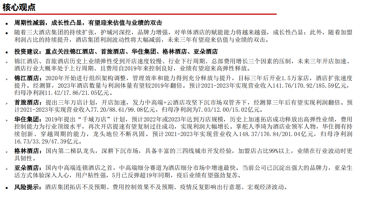 酒店行业深度报告：连锁酒店的戴维斯双击-210805.pdf 第3页