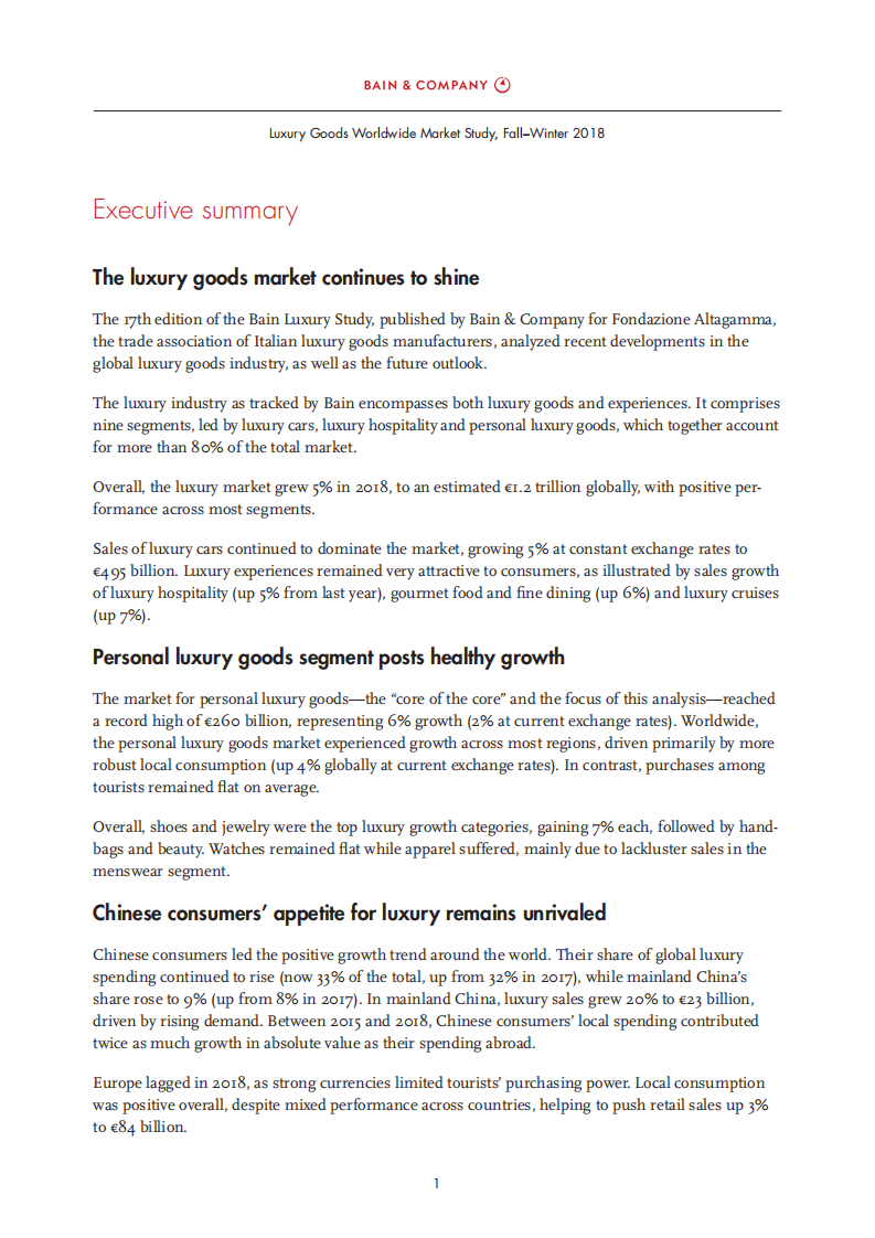 贝恩咨询：2019年全球奢侈品行业发展和展望报告(英文版).pdf 第5页