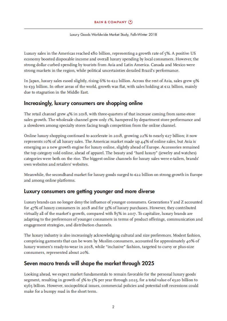 贝恩咨询：2019年全球奢侈品行业发展和展望报告(英文版).pdf 第6页