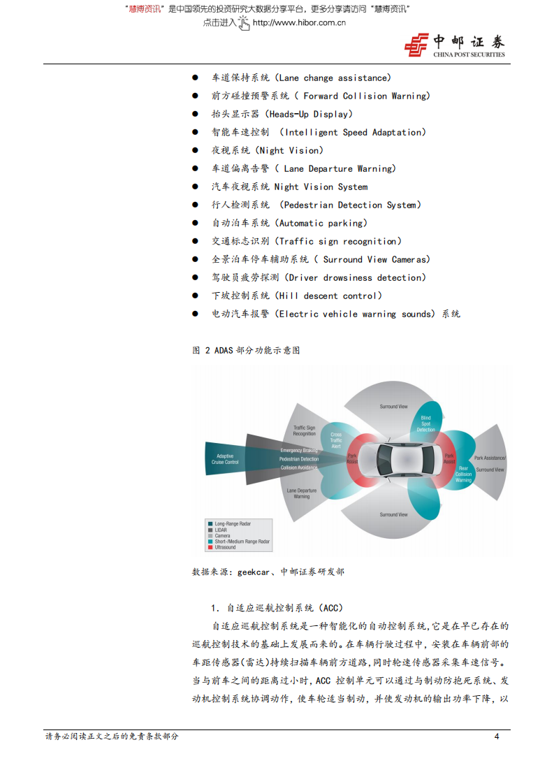 汽车行业：自动驾驶初级阶段~高级驾驶辅助系统（ADAS）-180712.pdf 第4页