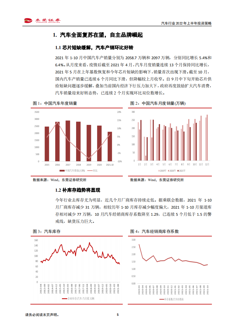 汽车行业2022年上半年投资策略：全面复苏在望，唱响电动智能主旋律-211201.pdf 第5页