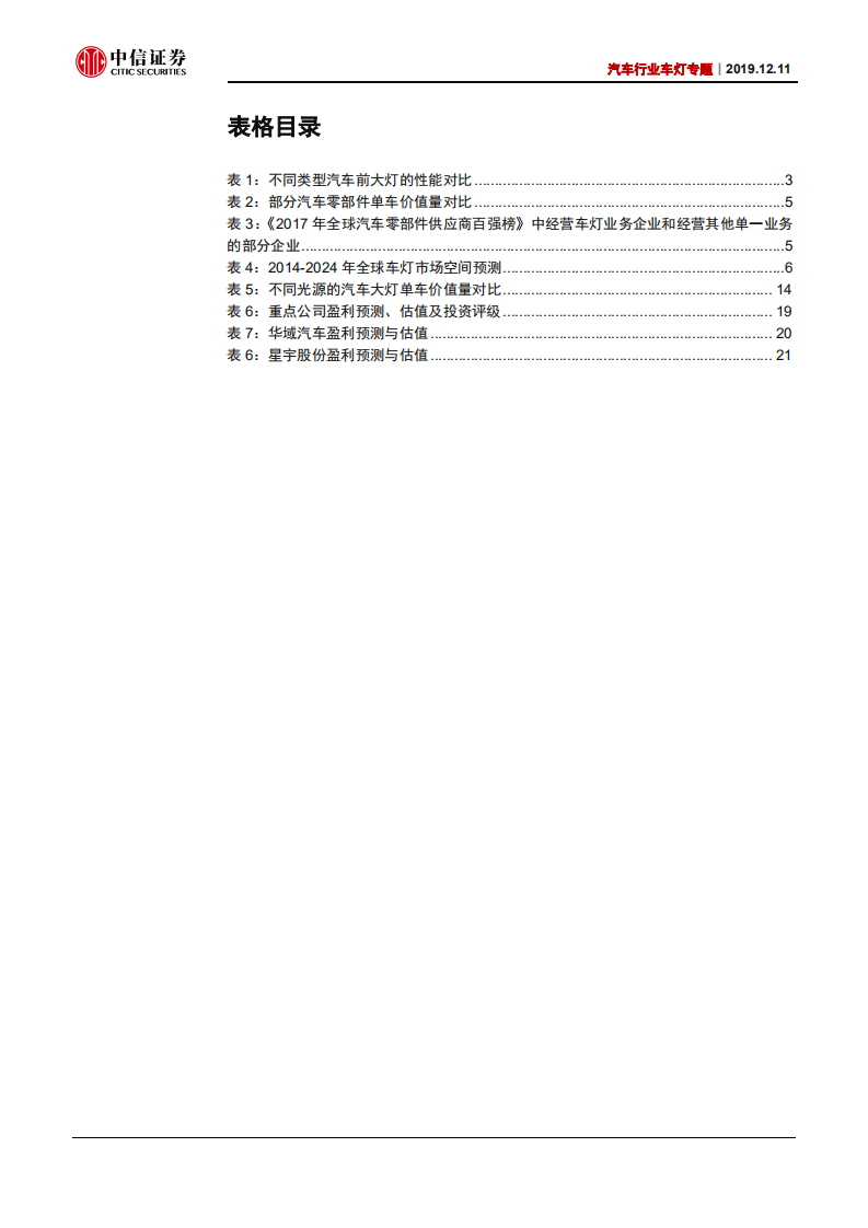 汽车行业车灯专题：黄金赛道，唯专不破-191211.pdf 第5页