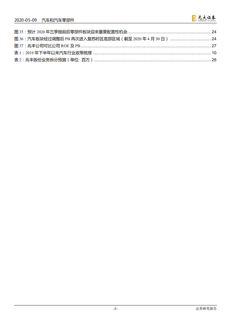 汽车行业大规模普及期第三库存周期研究：疫情后光大汽车时钟2020年板块配置节奏观点更新-200509.pdf 第5页