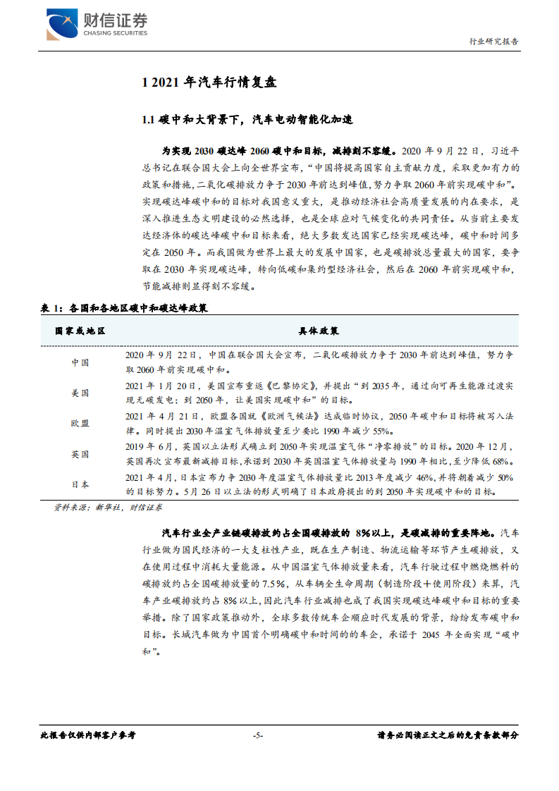 汽车行业定期策略：碳中和大背景下，关注汽车电动智能化机会-211227.pdf 第5页