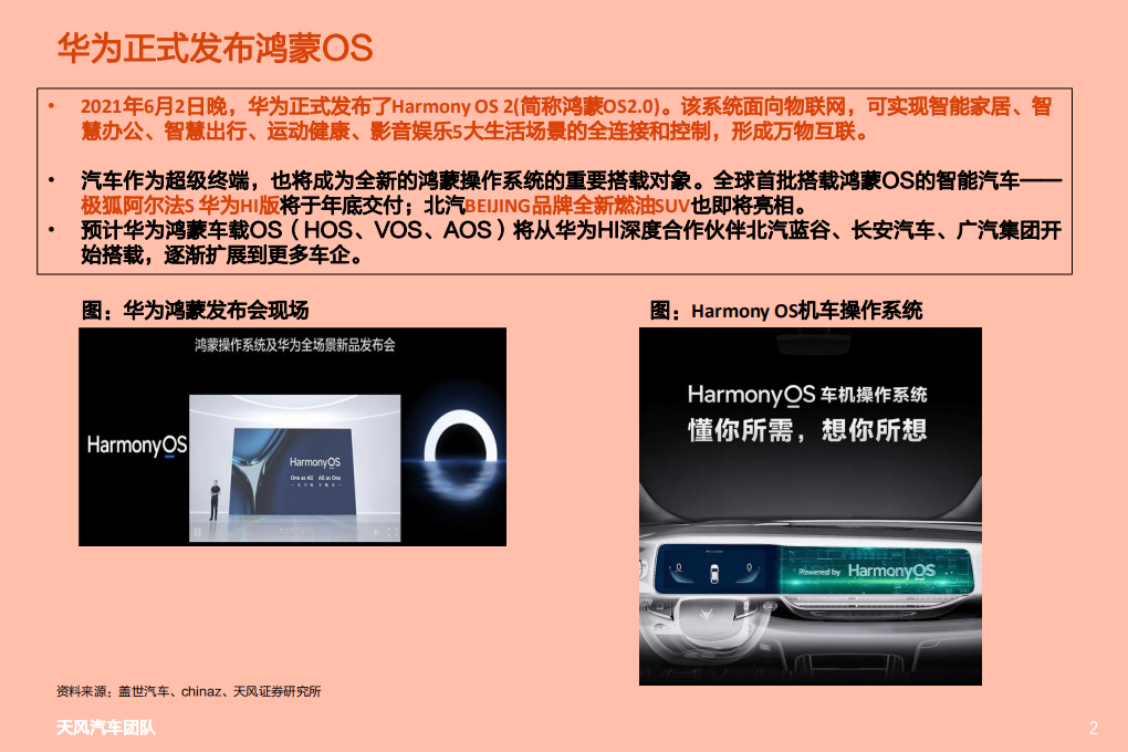 汽车行业华为HI系列报告二：鸿蒙出世，联通万物-210605.pdf 第2页