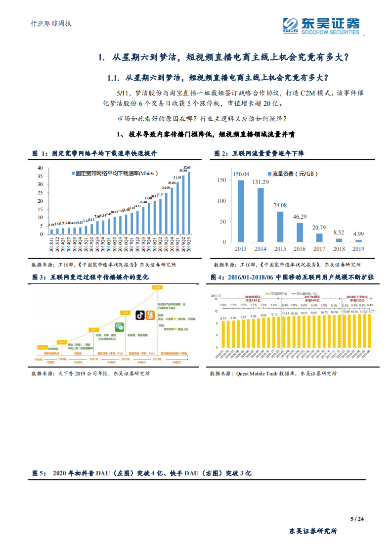 纺织服装行业：从星期六到梦洁，短视频直播电商主线上机会究竟有多大？-200517.pdf 第5页